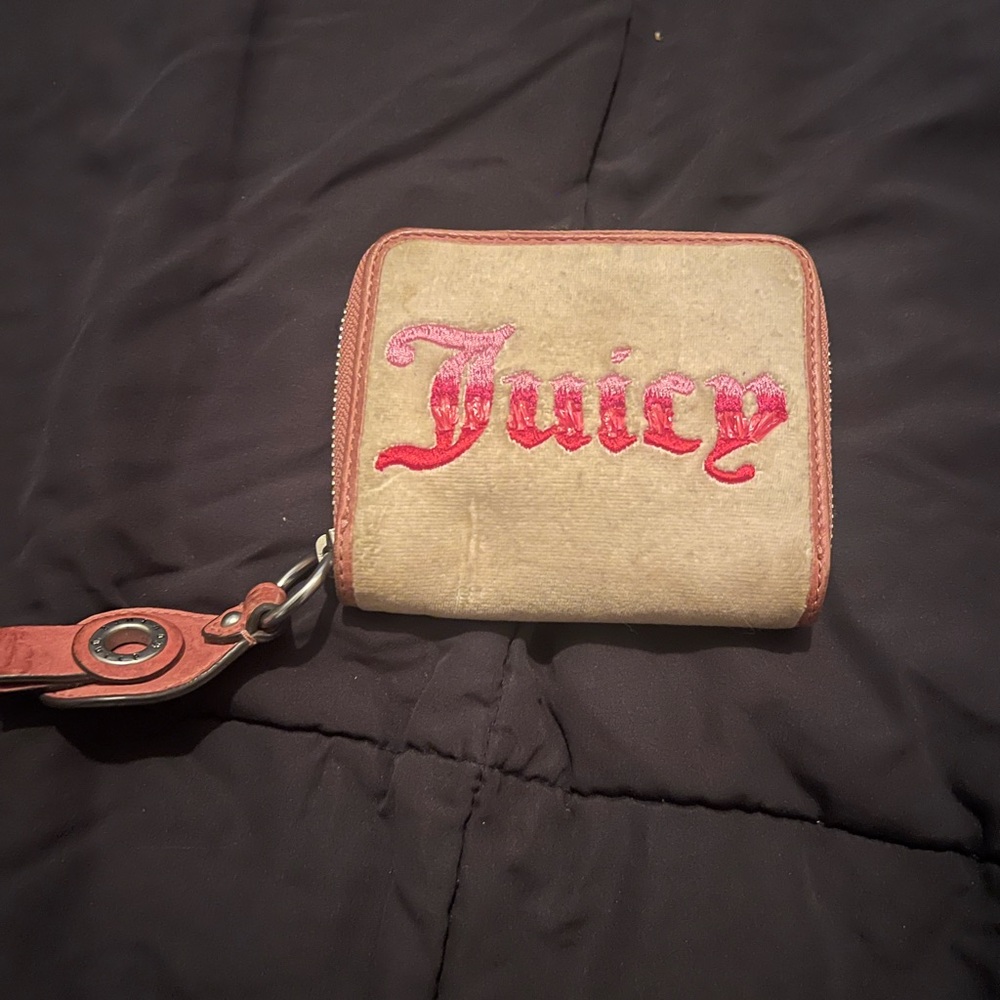Juicy Couture Tan and Pink Wallet